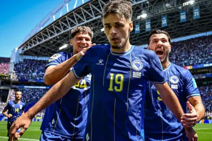 Kerim Alajbegović nakon pogotka Kataru
