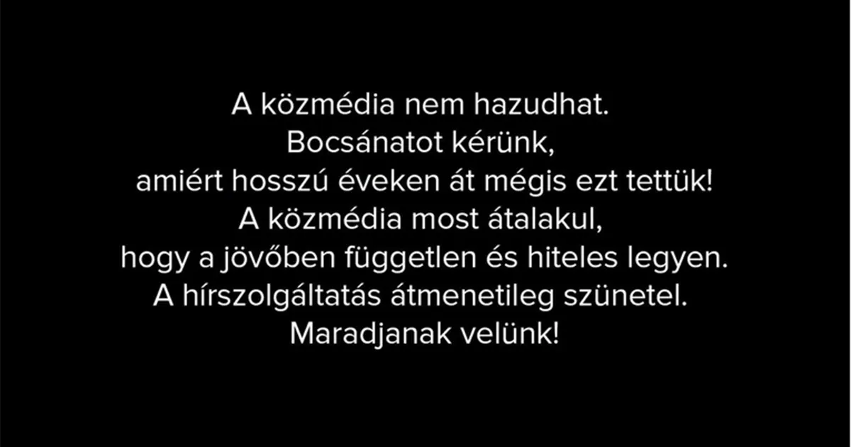 Poruka na mađarskoj TV