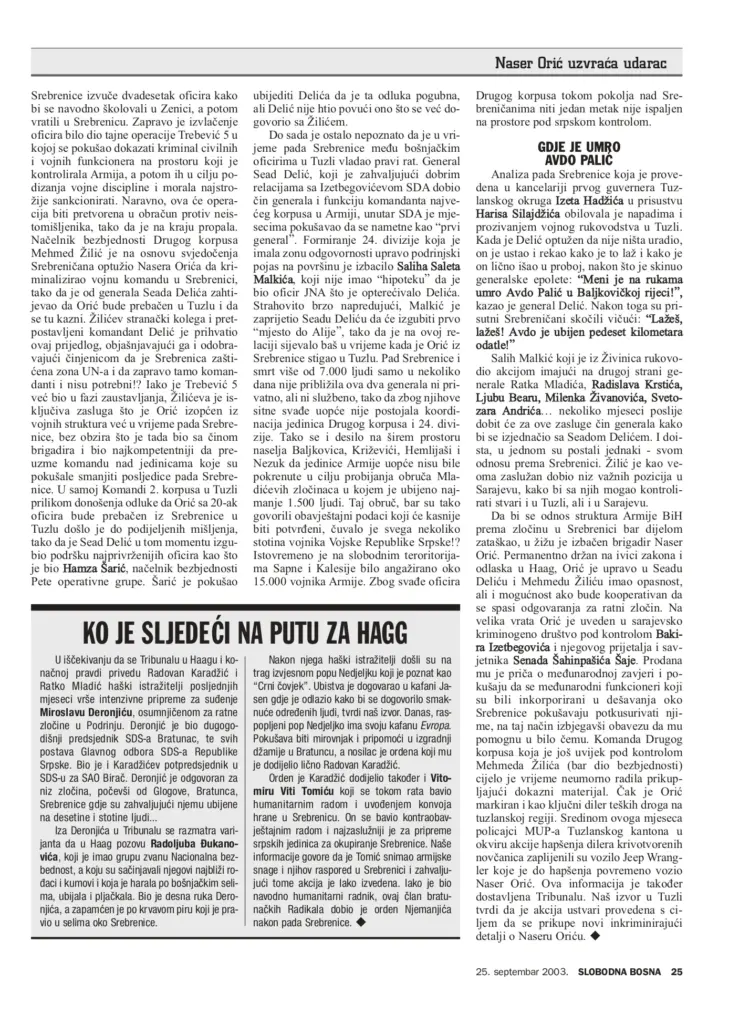 Tekst Slobodne Bosne iz 2003. godine