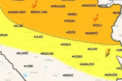 BHmeteo je objavio koji dijelovi zemlje će biti na udaru nevremena