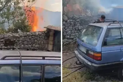 Požar u selu Hum