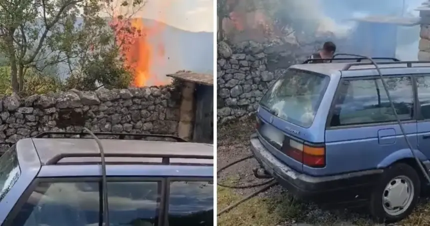 Požar u selu Hum