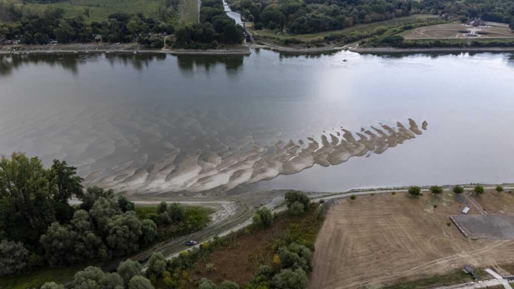 Pogled iz zraka na rijeku Dunav kod Batine (Foto: Davor Javorovic/PIXSELL)