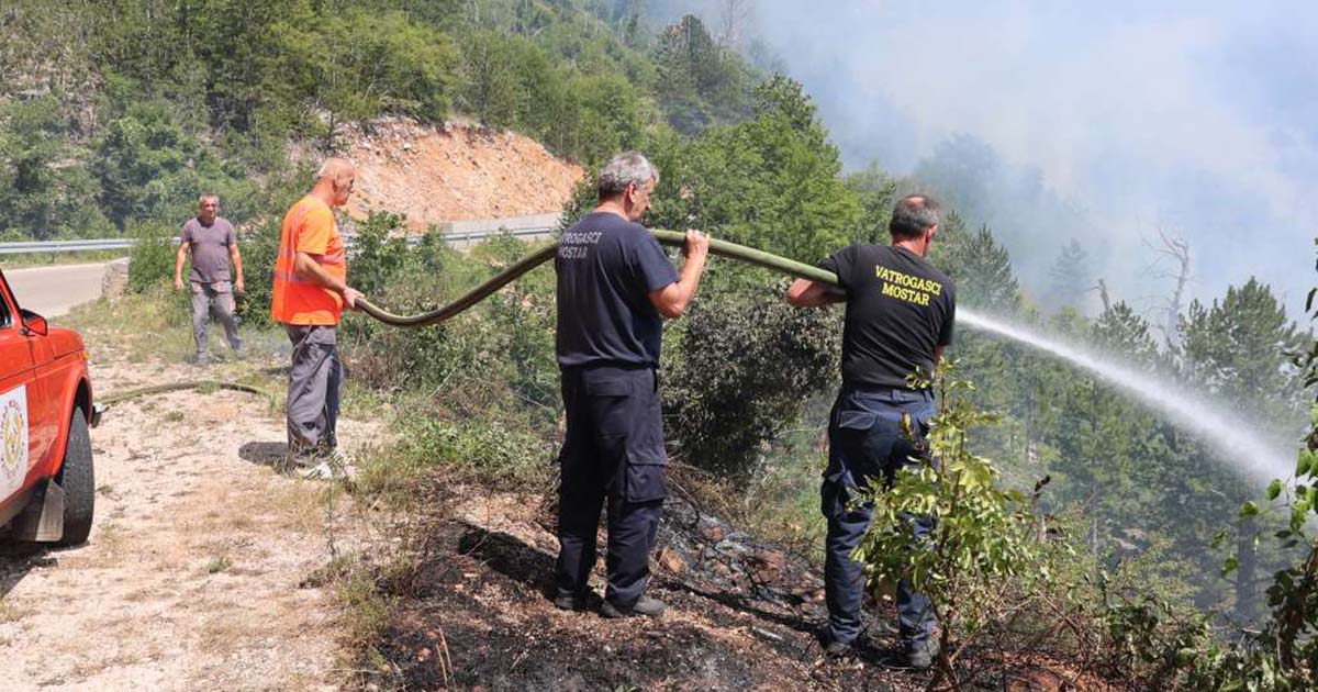 Više aktivnih požara u HNK, vatrogasci i dalje na terenu