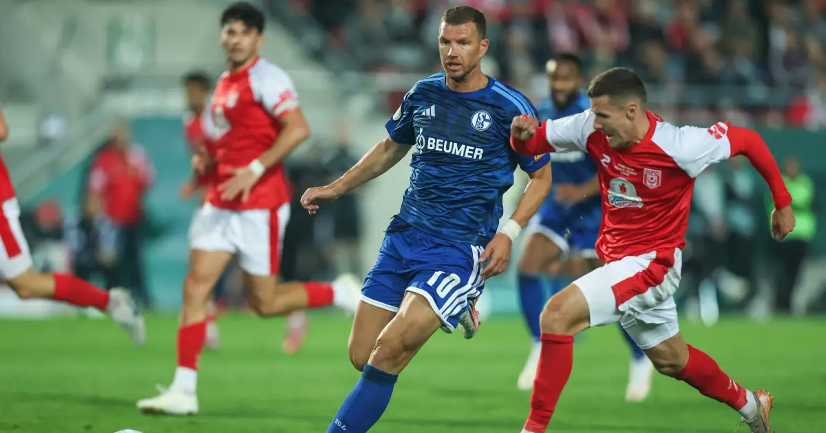 Edin Džeko comes off the bench and scores twice to save Schalke from an embarrassing defeat