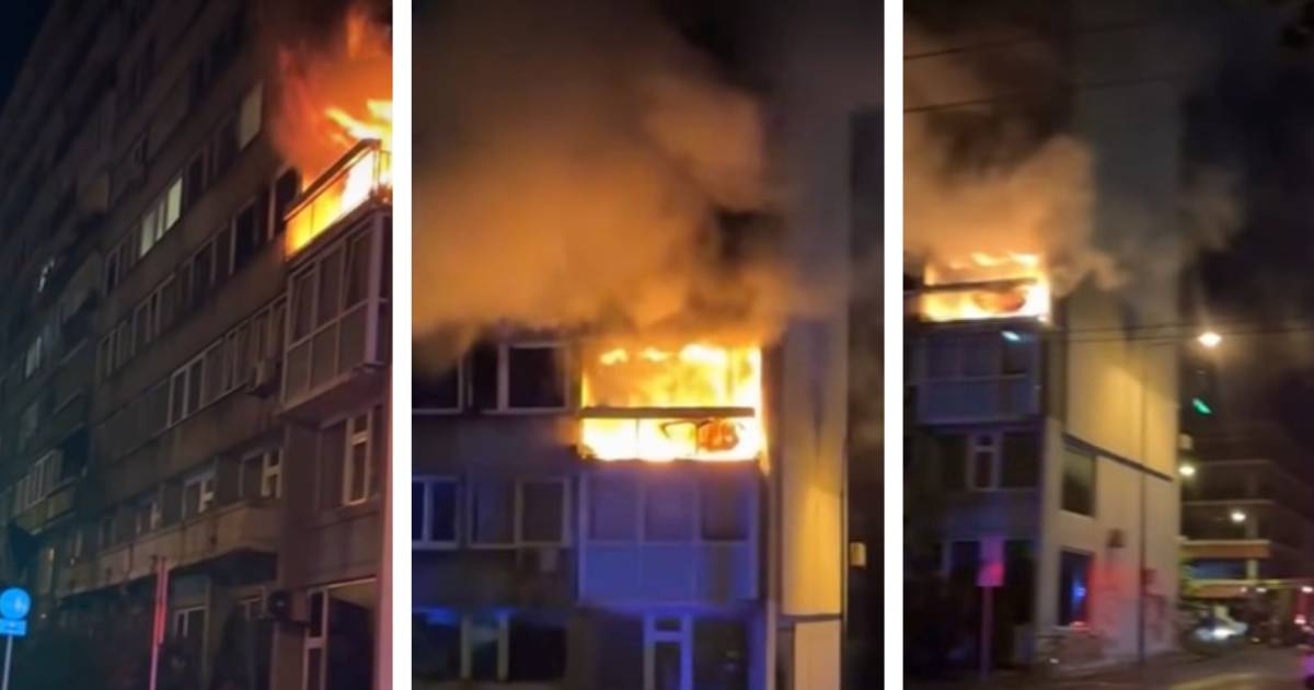 Veliki požar u zgradi u sarajevskom Hrasnom: Povrijeđena tri policajca i jedna građanka
