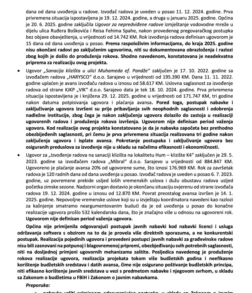 Izvještaj revizora