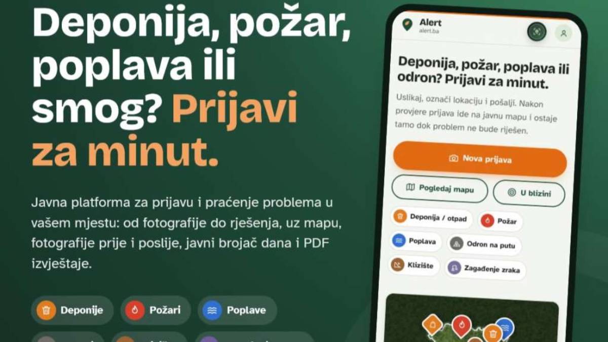 Deponije, smog i klizišta sada možete prijaviti online: U BiH pokrenuta nova platforma