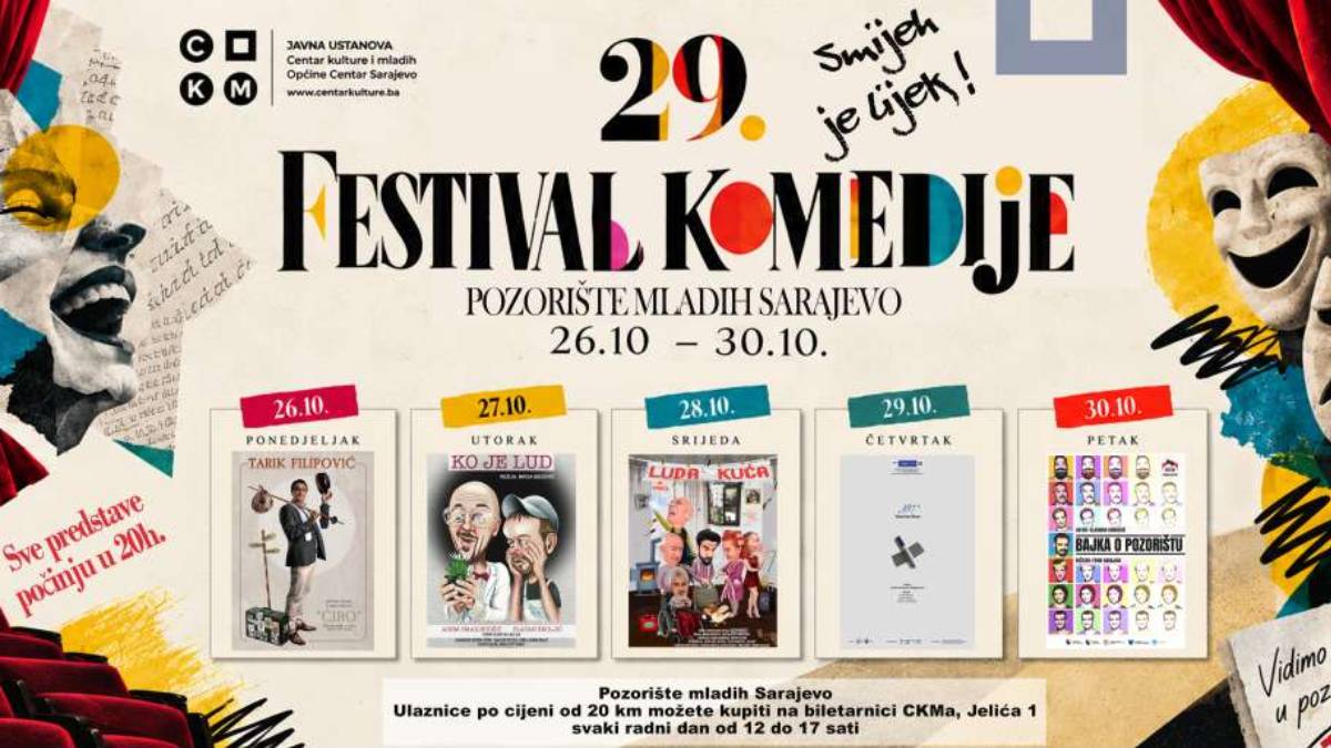 Tarik Filipović u ulozi legendarnog Ćire Blaževića otvara Festival komedije u Sarajevu